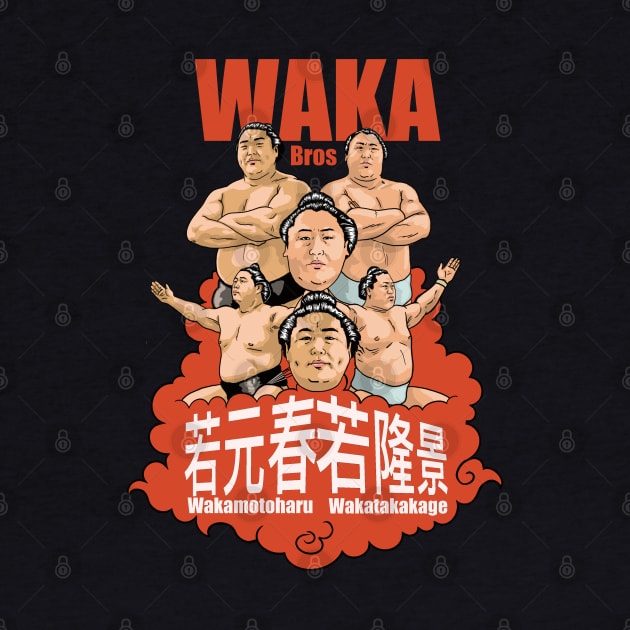 Wakamotoharu and Wakatakakage Japanese sumo wrestlers by FilthyTBear 